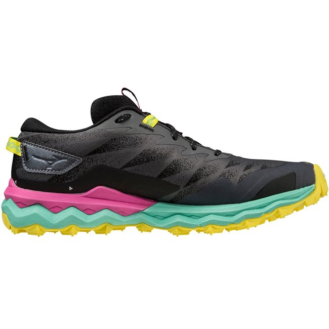 Mizuno Wave Daichi 7 Dames zwart/roze/groen