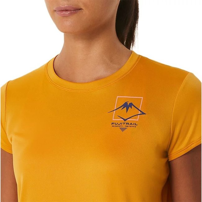 Asics Fujitrail Shirt Dames geel