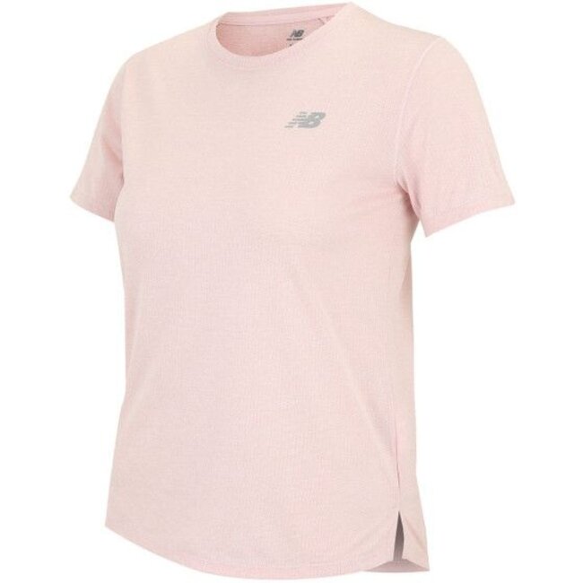 New Balance Shirt Athletics Dames Roze