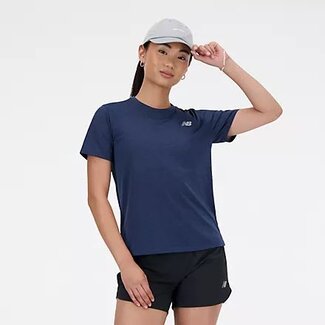 New Balance New Balance Shirt Athletics Dames Blauw