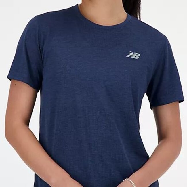New Balance Shirt Athletics Dames Blauw