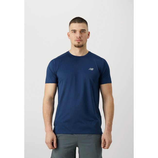 New Balance Shirt Athletic Heren Navy