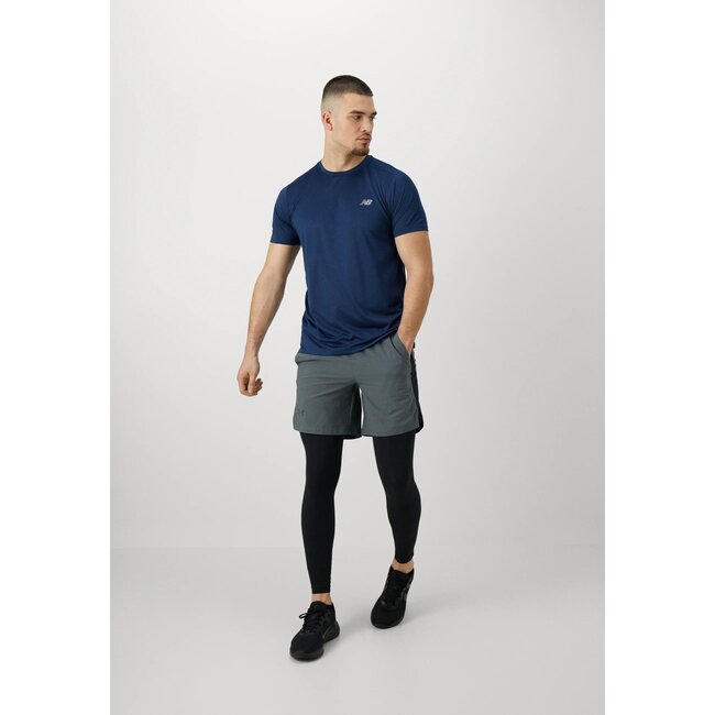 New Balance Shirt Athletic Heren Navy