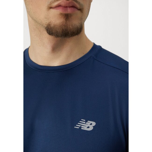 New Balance Shirt Athletic Heren Navy