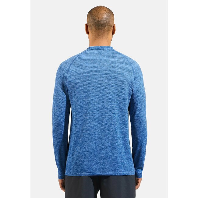 Odlo Odlo T-shirt crew neck l/s ESSENTIAL SEAMLESS Heren blauw