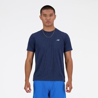 New Balance New Balance Shirt Athletics Heren Blauw