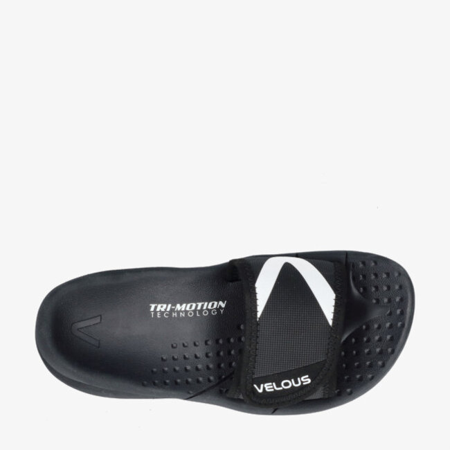Velous Hoya Adjustable Slide Herstelslippers | Zwart