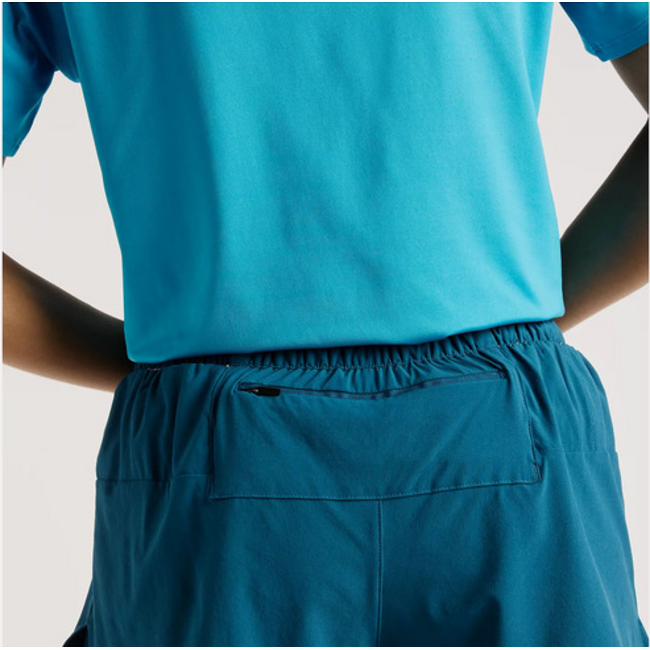 New Balance dames Short 5 in STS - blauw