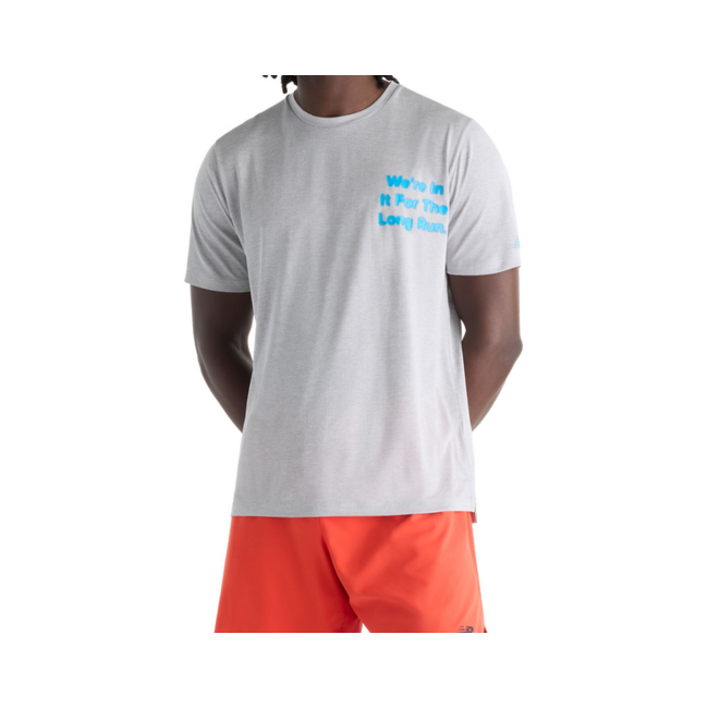 New Balance shirt Heren AthlGrey