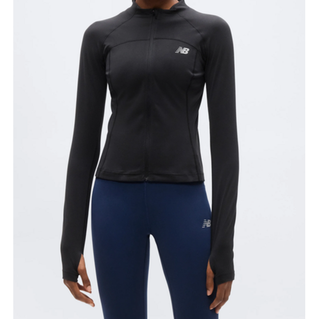 New Balance Harmony Fitted Full Zip Hardloopkleding Dames - Zwart