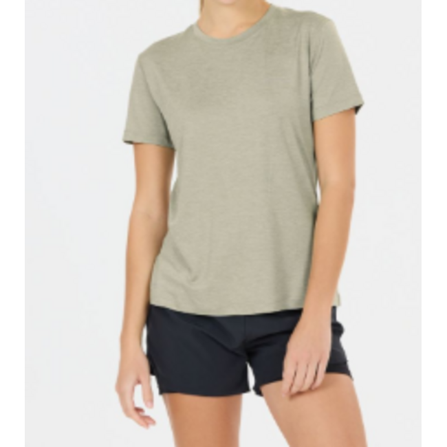 Endurance Alvaly W Melange S/S Tee Hardloopkleding Dames 3110 - Groen