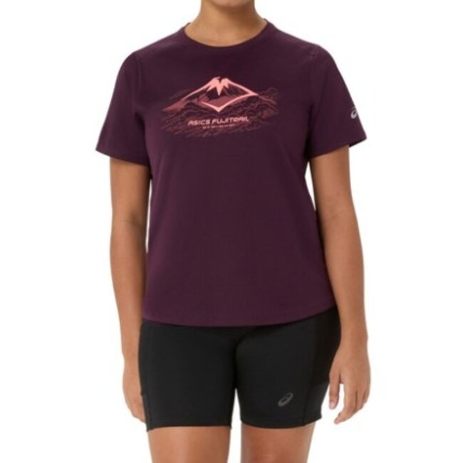 Asics Fuijitrail Logo Top Dames - Paars