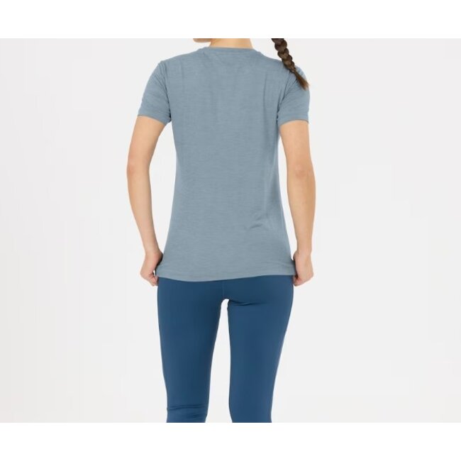 Endurance Alvaly W Melange S/S Tee Hardloopkleding  Dames 2182 - Blauw