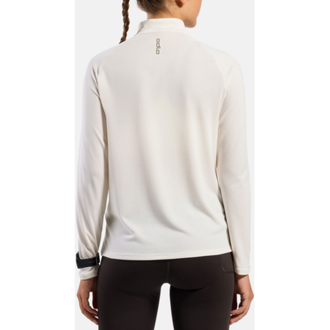 Odlo  Shirt Essential ceramiwarm mid layer 1/2 zip Hardloopkleidng Dames - Wit