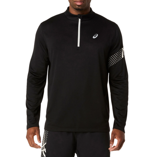 Asics Icon LS 1/2 Zip Hardloopkleding Heren - Zwart