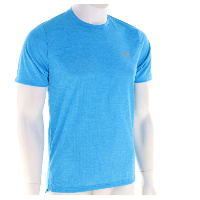 New Balance Heren shirt Ath SS ATD - blauw