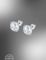 Lotus Silver Boucles d’oreilles argent rhodié avec pierres de Swarovski