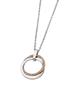 Lotus Style Collier en acier inoxydable et  Pendentif en Acier cuivré