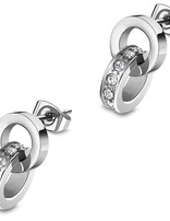 Lotus Style Boucles d'oreilles double Acier inoxydable