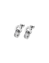 Lotus Style Boucles d'oreilles double Acier inoxydable