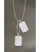 Lotus Style Collier style militaire en acier inoxydable