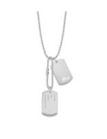 Lotus Style Collier style militaire en acier inoxydable