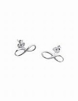Lotus Silver Boucles d'oreilles en argent avec le symbole Infiny