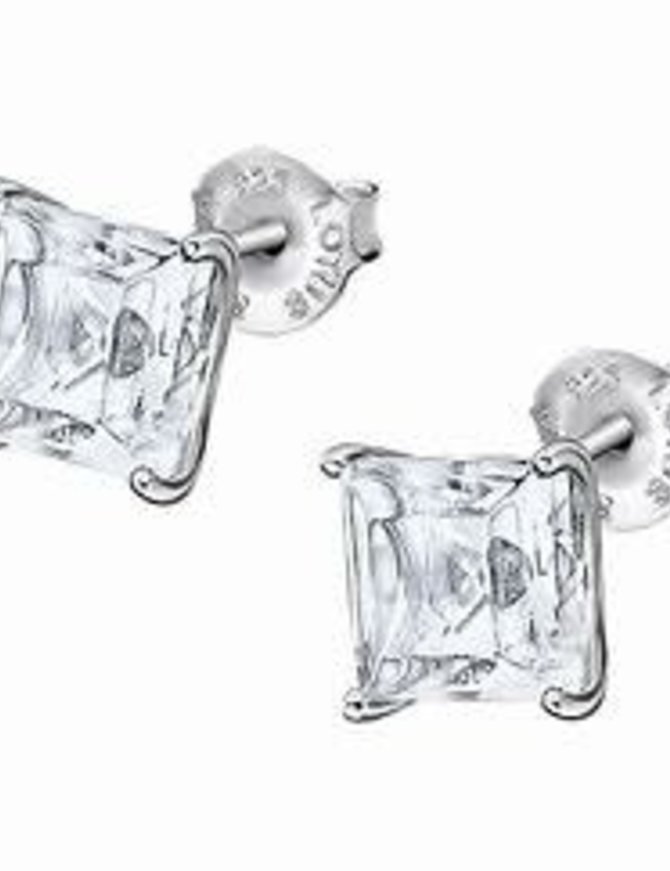 Lotus Silver Boucles d'oreilles en argent avec  cristal de Swarovski