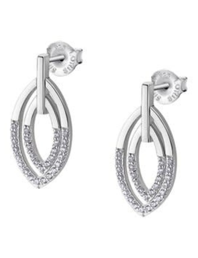 Lotus Silver Boucles d'oreilles en argent et pierres d'oxydes de zirconium