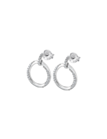 Lotus Silver Boucles d'oreilles en argent serties de pierres d'oxydes de Zirconium