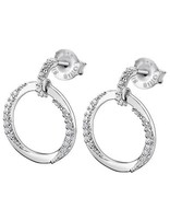 Lotus Silver Boucles d'oreilles en argent serties de pierres d'oxydes de Zirconium