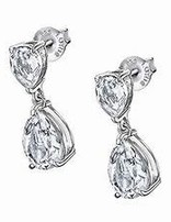 Lotus Silver Boucles d'oreilles en argent avec  cristal de Swarovski