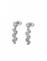 Lotus Silver Boucles d'oreilles en argent avec  cristal de Swarovski