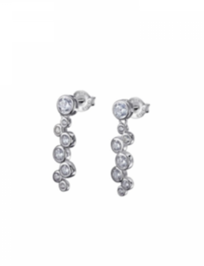 Lotus Silver Boucles d'oreilles en argent avec  cristal de Swarovski