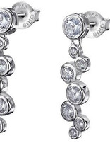 Lotus Silver Boucles d'oreilles en argent avec  cristal de Swarovski
