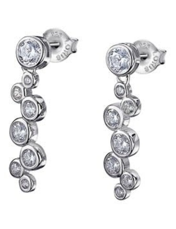 Lotus Silver Boucles d'oreilles en argent avec  cristal de Swarovski