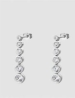 Lotus Silver Boucles d'oreilles en argent avec  cristal de Swarovski