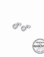 Lotus Silver Boucles d'oreilles en argent avec  cristal de Swarovski