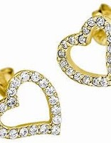 Lotus Silver Boucles d'oreilles en argent doré avec pierres d'oxydes de zirconium