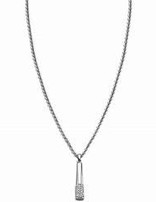 Lotus Style Collier et son pendentif en acier avec pierres d'oxydes de zirconium
