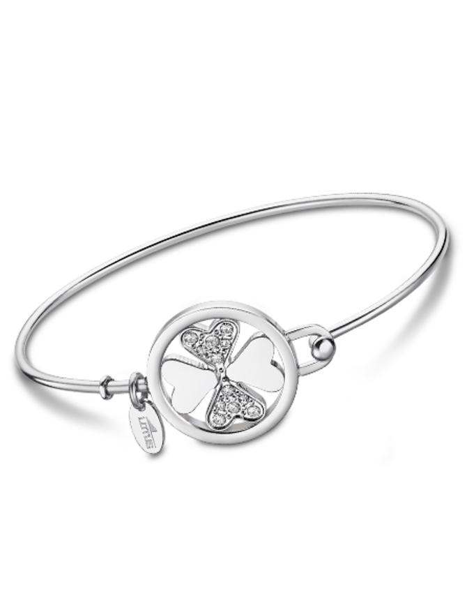 Lotus Style Bracelet rigide Trèfle en acier