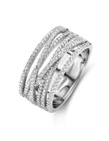 Naiomy Silver Bague en argent sertie de zirconium Taille 56