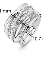 Ti Sento Bague en argent rhodié taille 56