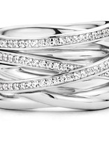 Ti Sento Bague en argent rhodié taille 56