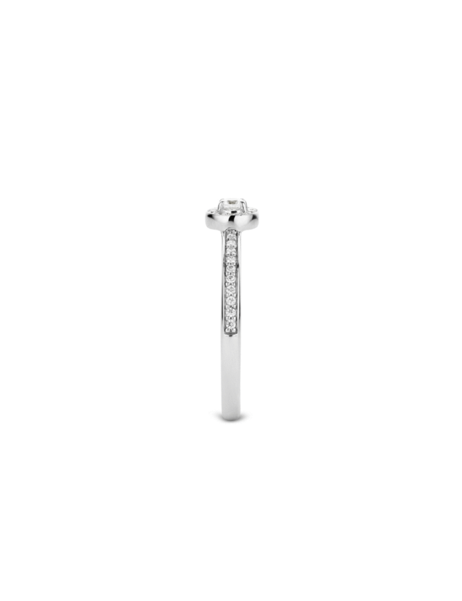 Ti Sento Bague en argent rhodié taille 54 et cristaux de Swarovski