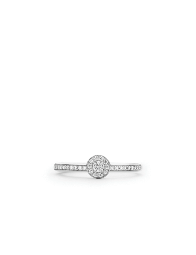 Ti Sento Bague en argent rhodié taille 54 et cristaux de Swarovski
