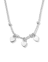 Naiomy Princess Collier 3 Cœurs en argent rhodié