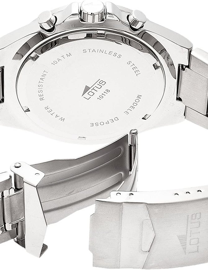 Lotus Montre pour Homme Chronographe en acier inoxydable