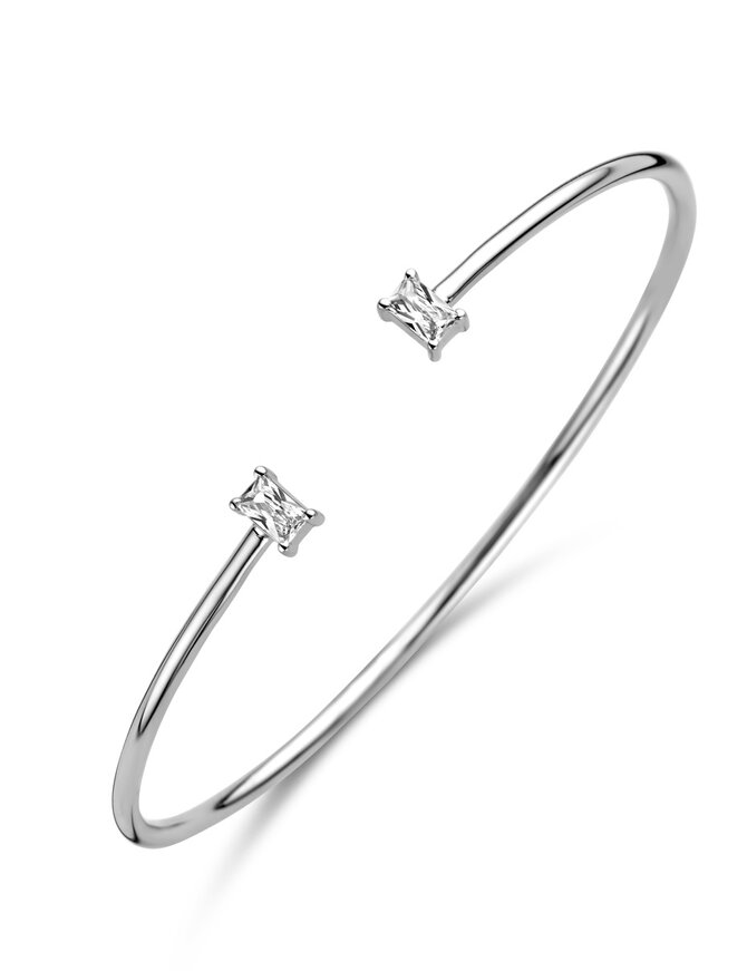 Naiomy Moments Bracelet esclave en argent serti de zirconium