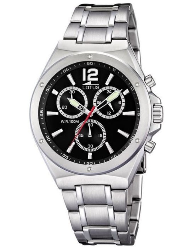 Lotus Montre pour Homme Chronographe en acier inoxydable